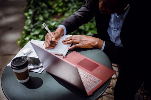 Freelance writer reviewing investment options