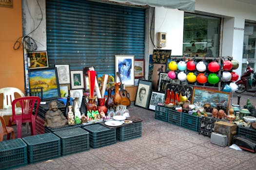 colorful art pieces displayed on an online marketplace