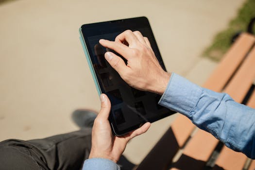 person using budgeting app on phone